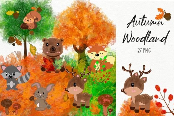 Download Watercolor Autumn Animals - Autumn animals Collection