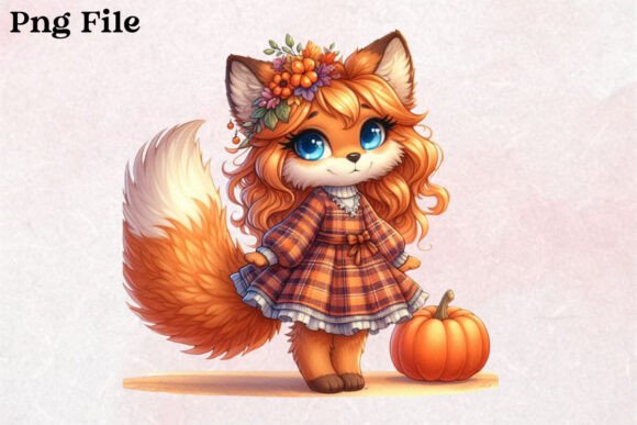 Download Autumn Baby Fox Clipart PNG - Premium Bundle