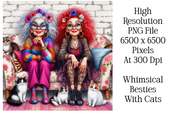 Download Eccentric Grandmas &amp; Feline Friends - Friends Collection