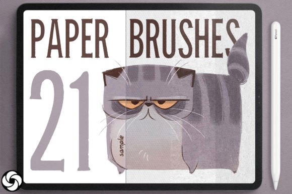 Download 21 Paper Brushes for Procreate - Premium Resources