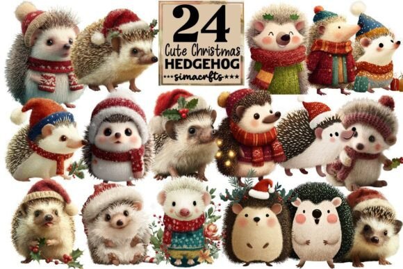Download Cute Christmas Hedgehog Sublimation - Premium Resources